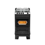 Fogão 4 Bocas Atlas Mônaco Top Mesa De Inox A Gás Preto Bivolt