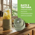 Blender Portátil sem Fio Agitaê BLD810 Bivolt USB-C para Smoothies e Sucos no Dia a Dia Cadence