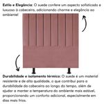 Cabeceira Estofada Cama Box King 195 Cm Sophia Carla Suede Cor:rosê