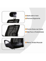 Kit 2 Cadeiras Escritório Oficial Diretor Tela Mesh Encosto