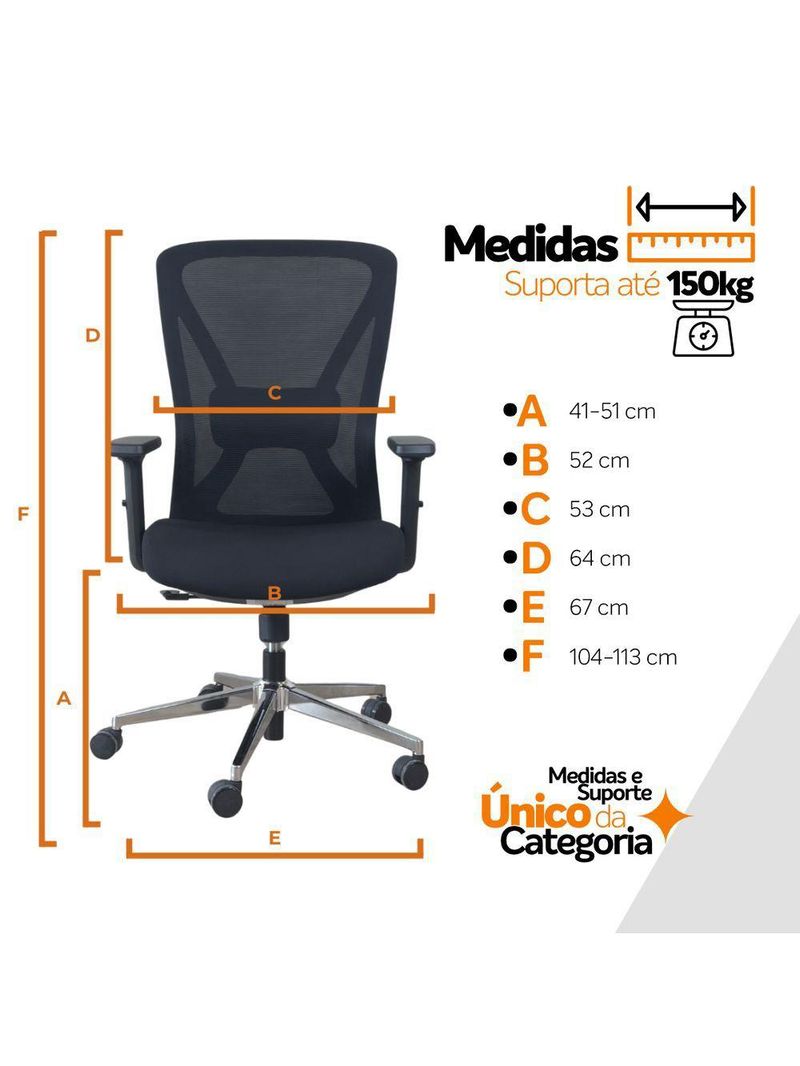 Kit 2 Cadeiras De Escritório Diretor Ergonômica Oficial Corporativa Work Sem Apoio
