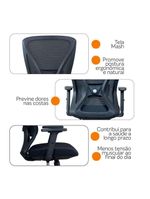 Kit 2 Cadeiras De Escritório Diretor Ergonômica Oficial Corporativa Work Sem Apoio