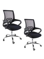 Kit 2 Cadeiras Escritório Oficial Begônia Ergonômico Preto
