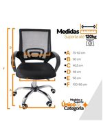 Kit 2 Cadeiras Escritório Oficial Begônia Ergonômico Preto