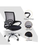 Kit 2 Cadeiras Escritório Oficial Begônia Ergonômico Preto