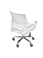Kit 3 Cadeiras De Escritório Begonia Tela Mesh Ergonômico Branco