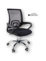 Kit 4 Cadeiras Escritório Oficial Begônia Ergonômica Preto