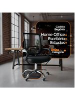 Kit 4 Cadeiras Escritório Oficial Begônia Ergonômica Preto