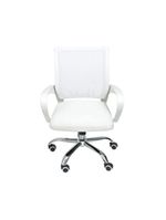 Kit 5 Cadeiras De Escritório Begonia Tela Mesh Ergonômica Branco
