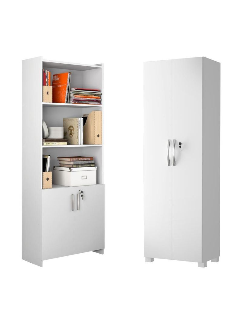 Conjunto De Armário Para Escritório 2 Ar Branco