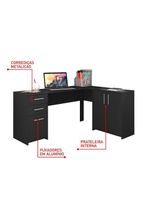 Conjunto Para Escritório 2 Peças Com Mesa E Armário Preto