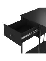 Escrivaninha Home Office Mesa De Estudo Escritório Quarto Gaveta Estilo Industrial Criare Preto