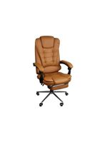 Cadeira De Escritório Oficial Presidente Ergonômic Apoio Pés Marrom