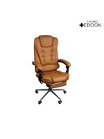 Cadeira De Escritório Oficial Presidente Ergonômic Apoio Pés Marrom