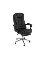 Cadeira De Escritório Oficial Presidente Ergonômic Apoio Pés Preto