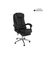 Cadeira De Escritório Oficial Presidente Ergonômic Apoio Pés Preto