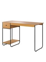 Escrivaninha Home Office Mesa De Estudo Escritório Quarto Gaveta Estilo Industrial Criare Nature