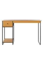 Escrivaninha Home Office Mesa De Estudo Escritório Quarto Gaveta Estilo Industrial Criare Nature