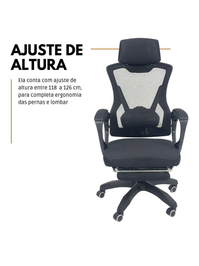 Cadeira De Escritório Presidente Executiva Oficial  Preto