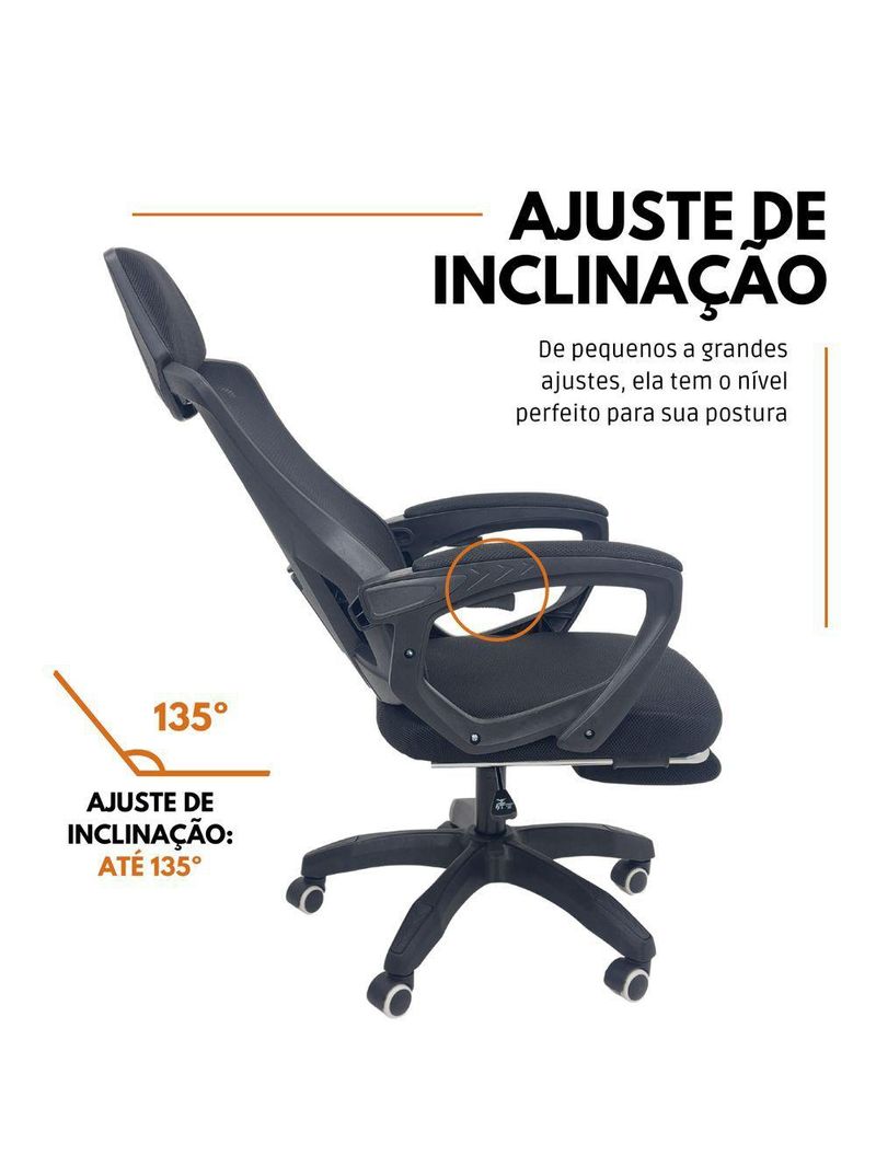 Cadeira De Escritório Presidente Executiva Oficial  Preto