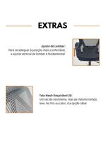 Cadeira De Escritório Presidente Executiva Oficial  Preto