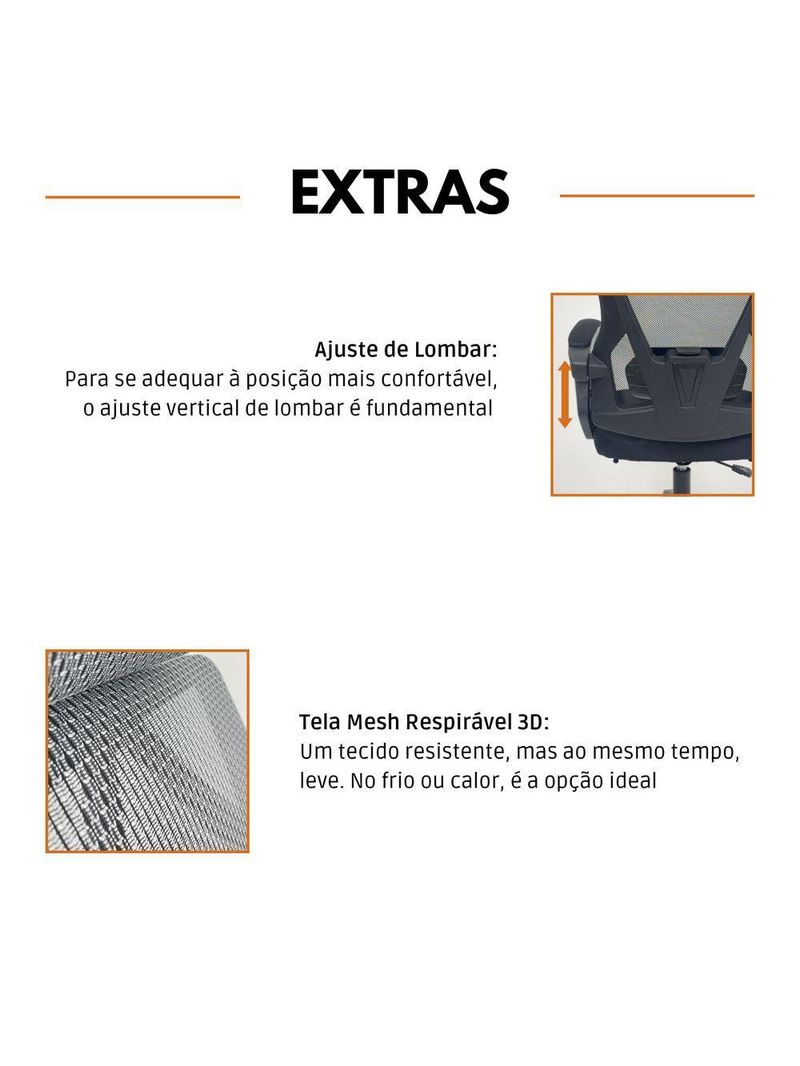 Cadeira De Escritório Presidente Executiva Oficial  Preto
