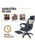 Cadeira De Escritório Presidente Executiva Oficial  Preto