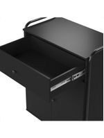 Armário Multiuso Organizador Estilo Industrial Com Gaveta E 2 Portas Escritório Quarto Preto