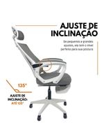 Cadeira De Escritório Presidente Executiva Oficial Paris Cinza