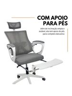 Cadeira De Escritório Presidente Executiva Oficial Paris Cinza