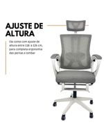 Cadeira De Escritório Presidente Executiva Oficial Paris Cinza