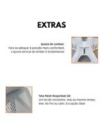Cadeira De Escritório Presidente Executiva Oficial Paris Cinza