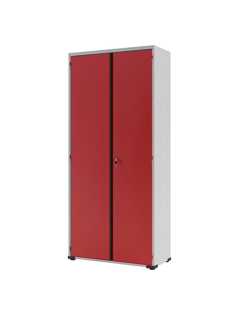 Armário Aço Escritório Fechadura 4 Prateleiras Ea301 Vermelho