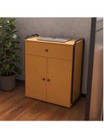Armário Multiuso Organizador Estilo Industrial Com Gaveta E 2 Portas Escritório Quarto Nature