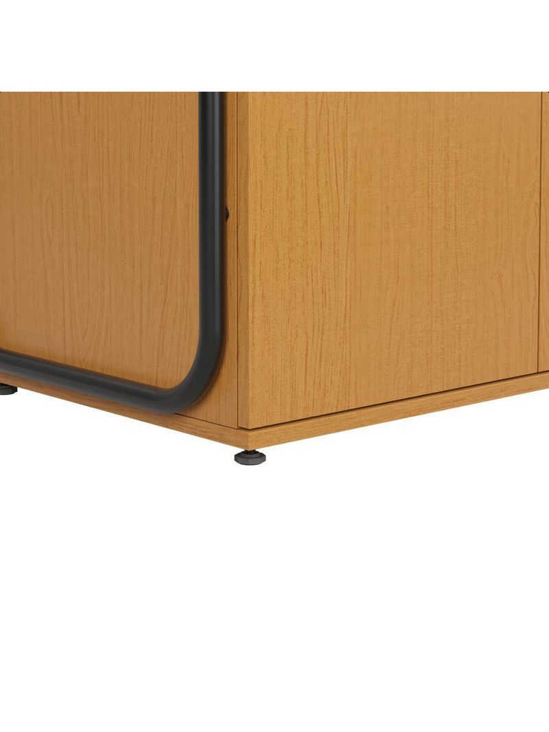 Armário Multiuso Organizador Estilo Industrial Com Gaveta E 2 Portas Escritório Quarto Nature