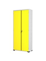 Armário Aço Escritório Fechadura 3 Prateleiras Ea302 Amarelo