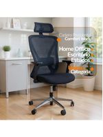 Cadeira De Escritório Presidente Ergonômica Oficial Corporativa Work Apoio Nuca