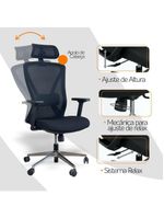 Cadeira De Escritório Presidente Ergonômica Oficial Corporativa Work Apoio Nuca