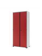 Armário Aço Escritório Fechadura 3 Prateleiras Ea302 Vermelho
