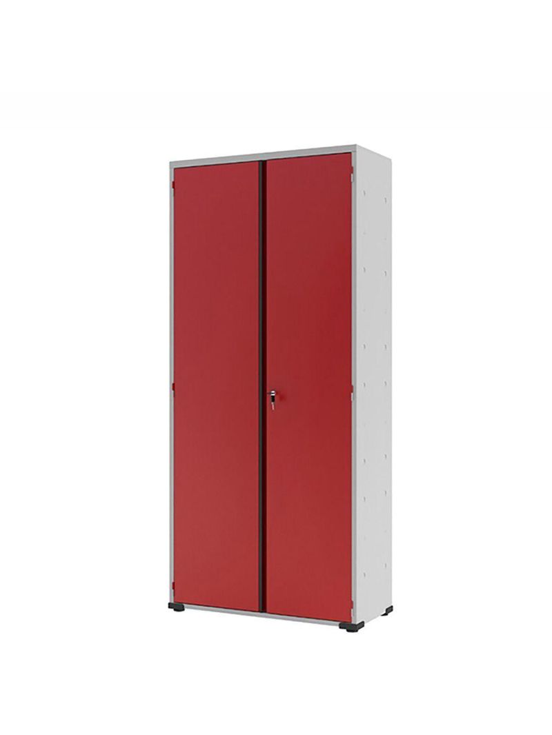 Armário Aço Escritório Fechadura 3 Prateleiras Ea302 Vermelho
