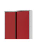 Armário Aço Escritório Fechadura 3 Prateleiras Ea302 Vermelho