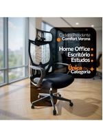 Cadeira De Escritório Presidente Ergonômica Oficial Corporativa Verona Apoio Nuca