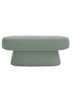 Banco Orgânico 102cm Liz Sala De Estar Bouclé Verde Claro - Nexta Casa