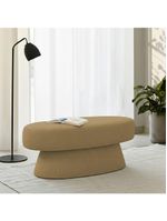 Banco Orgânico 102cm Liz Sala De Estar Bouclé Camel - Nexta Casa