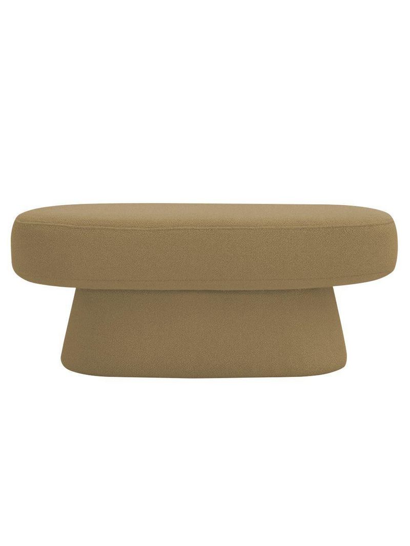 Banco Orgânico 102cm Liz Sala De Estar Bouclé Camel - Nexta Casa