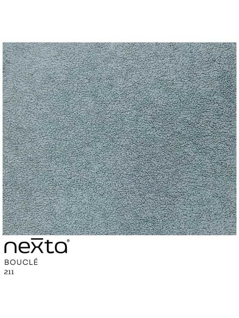 Banco Orgânico 102cm Liz Sala De Estar Bouclé Azul Claro - Nexta Casa