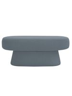 Banco Orgânico 102cm Liz Sala De Estar Bouclé Azul Claro - Nexta Casa