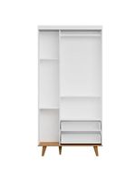 Quarto De Bebê Duda Com Berço Americano Ludmila Branco Acetinado Bétula E Colchão Ortobom