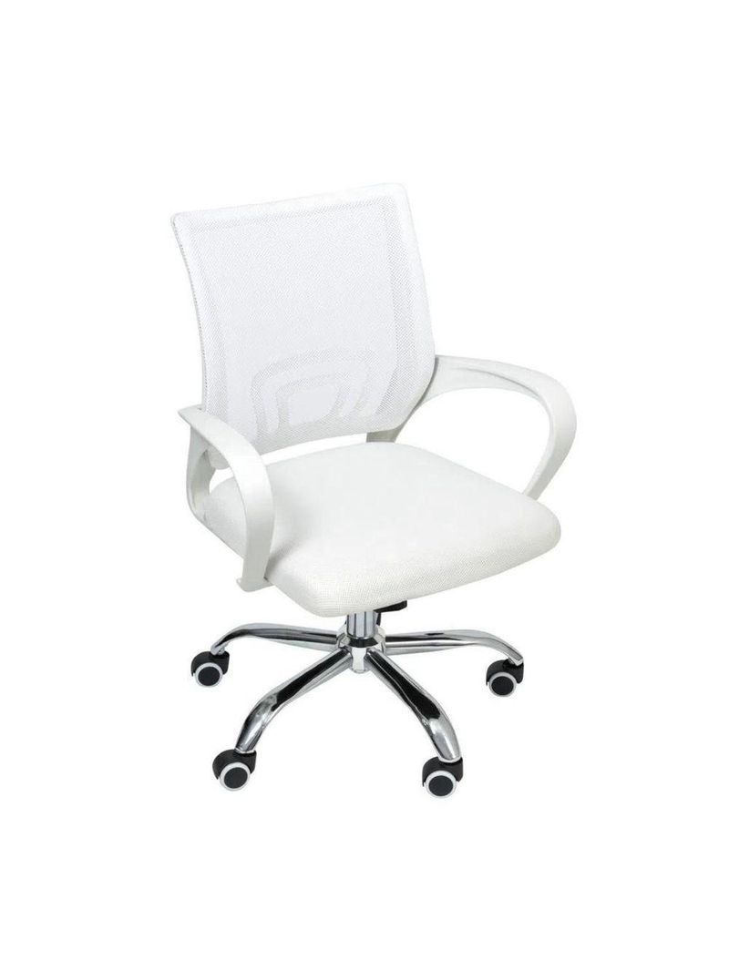 Cadeira De Escritório Oficial Begônia Tela Mesh Branco
