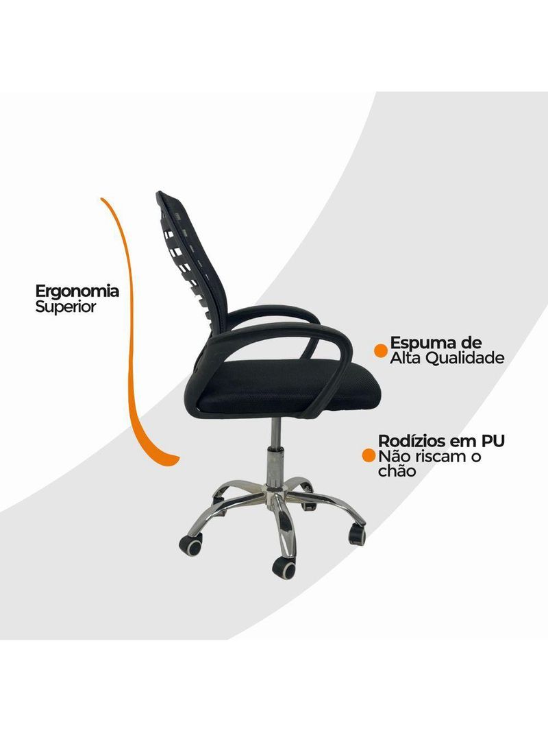 Cadeira De Escritório Oficial Esteirinha Mesh Ergonômica Gir